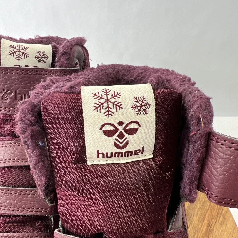 Hummel Kids Stadil Tex‎ Waterproof Hiking Boots Slip On Comfort Shoes Size 4.5